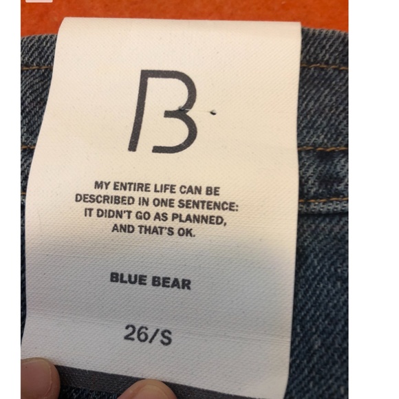 Blue Bear retro high waist paper bag boxy relaxed jeans NWT - Picture 3 of 5